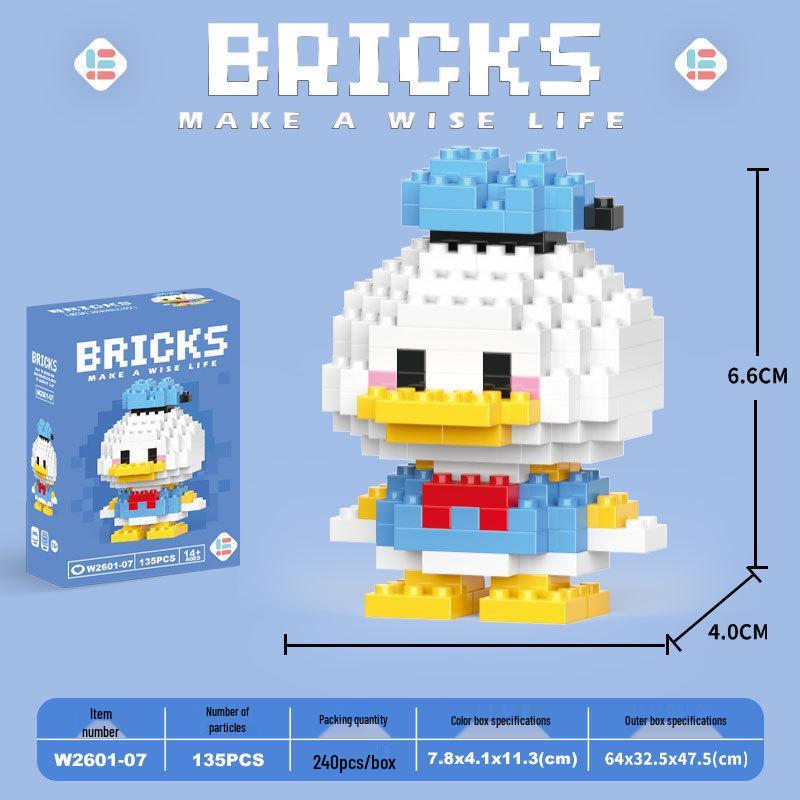 Cartoon Figurine Building Blocks: Kuromi, Cinnamoroll & Melody Rabbit - Educational Toy Blind Box for Kids