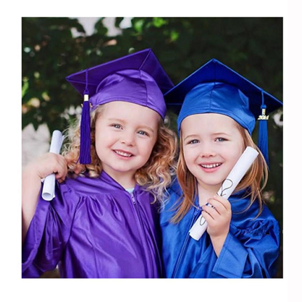 Children Kids 2020 Preschool and Kindergarten Graduation Gown with Tassel Cap