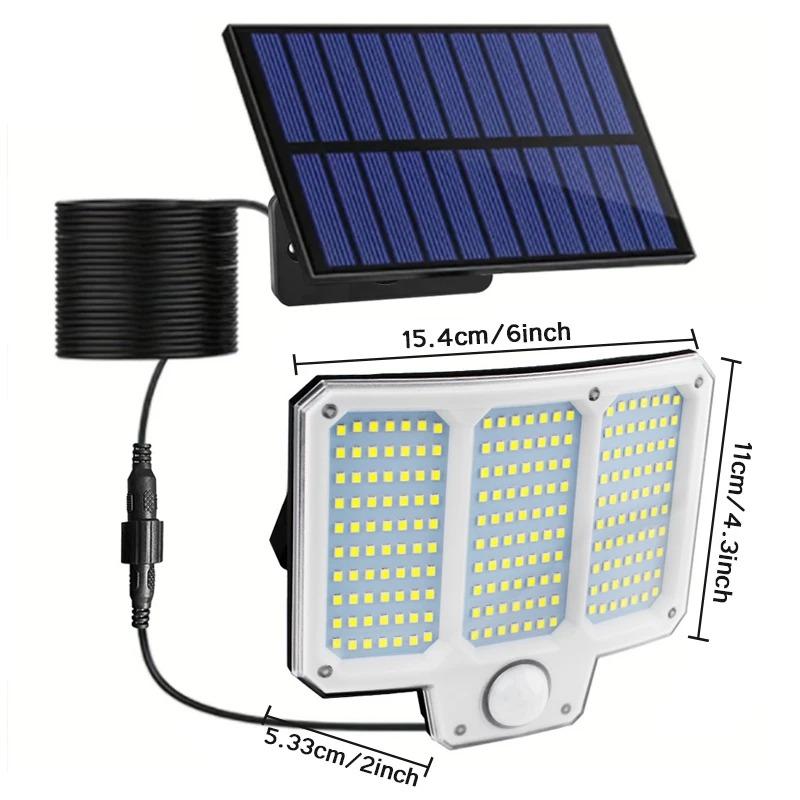 210 LED Solar Light Outdoor Super Bright Motion Sensor Solar Strong Power LED Garden Wall Lamp IP65 Waterproof 3 Working Mode