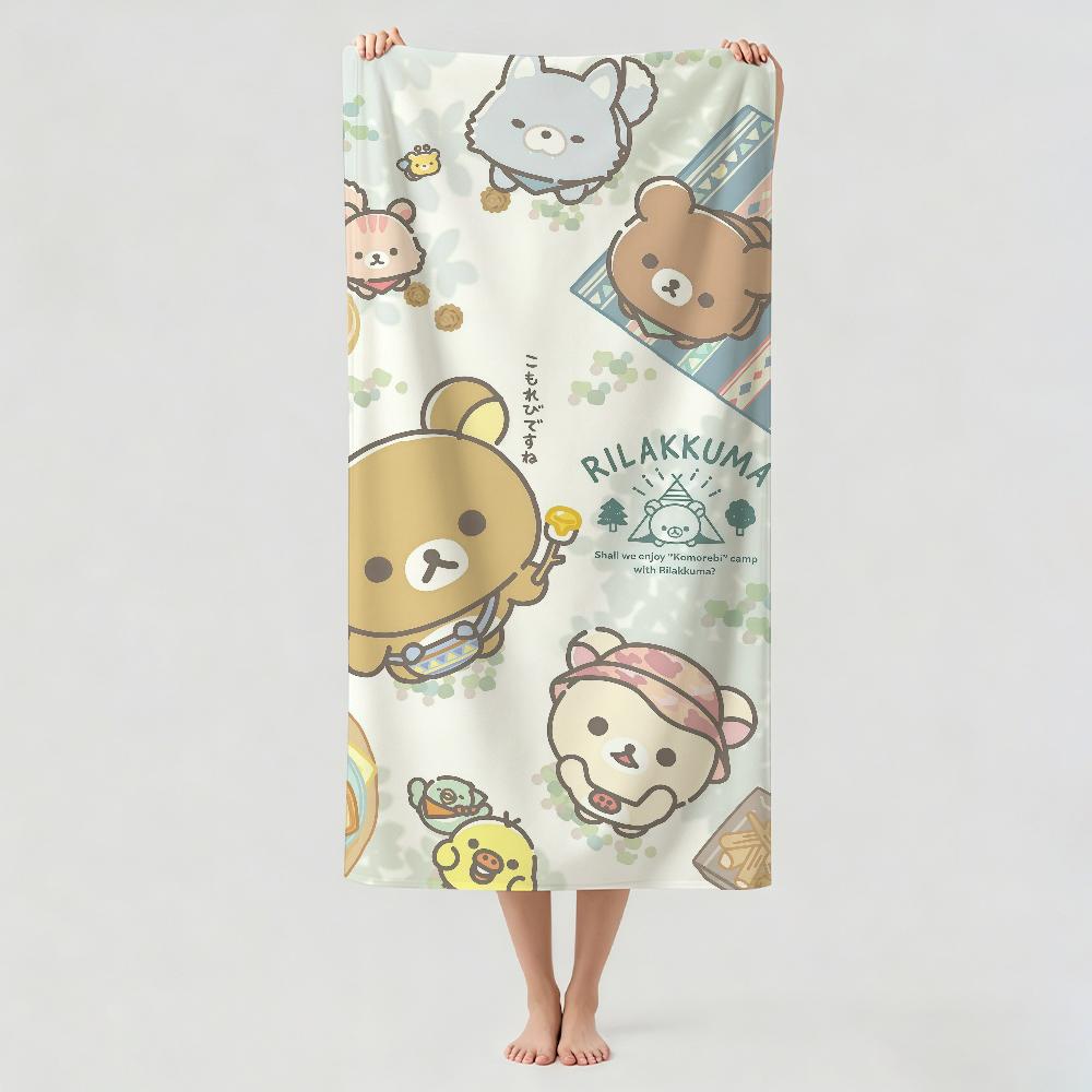 Cartoon carino R-Rilakkuma Asciugatura Asciugamano da Bagno Applicabile a Nuoto Leggero Campeggio Yoga Spiaggia Out