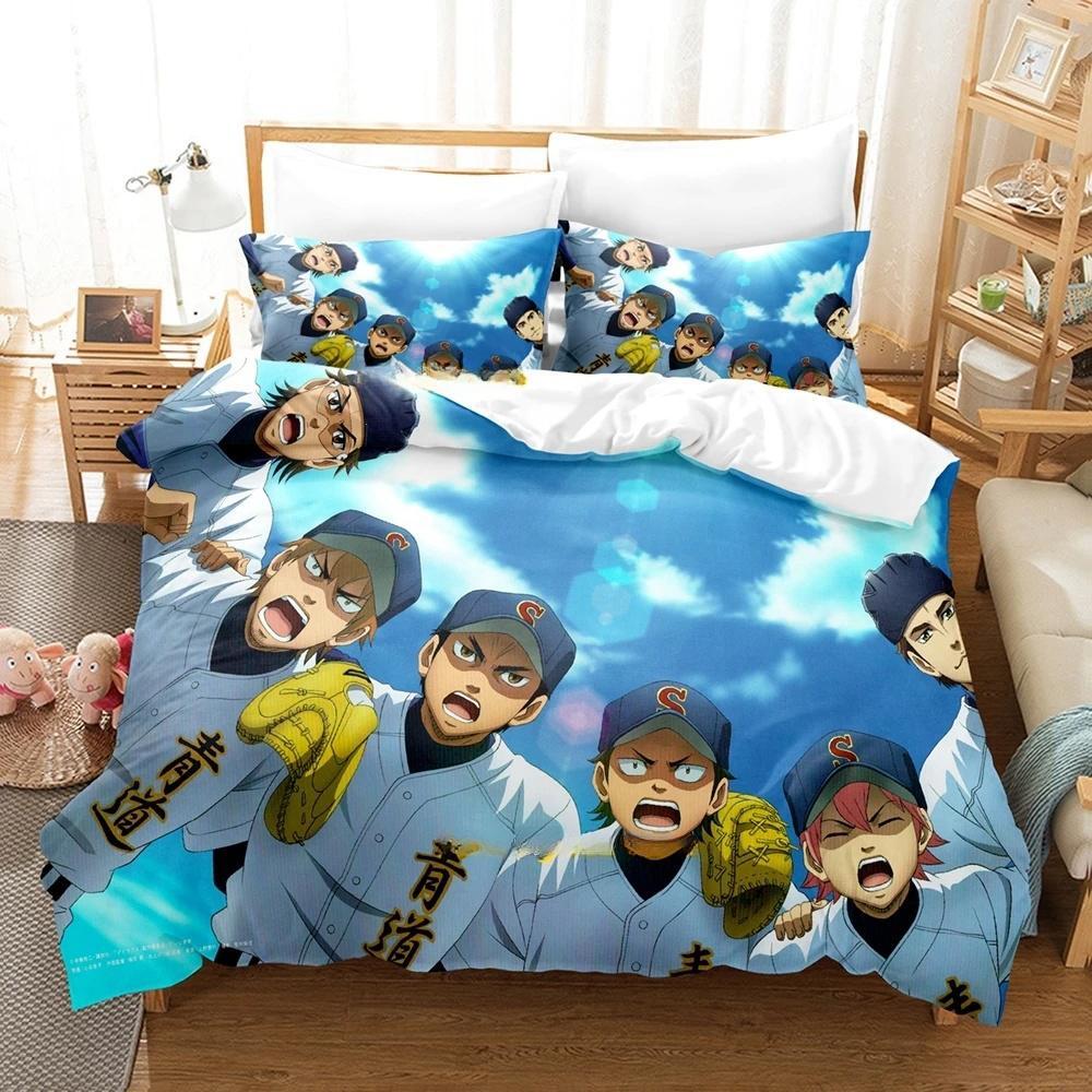3d Print Anime Ace of Diamond 2_3pcs Bedding Set Boys Girls Twin Queen Size Duvet Cover Pillowcase Bed Kids Adult Home Textiles