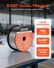 Flux Core MIG Welding Wire, E71T-11 0.9mm 0.45kg, Gasless Mild Steel Welding Wire with Low Spatter for All Position Arc Welding, Self-Shielded for