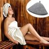 5Pcs Wool Sauna Hat Heat Insulation Comfortable Bathing Cap Breathable Reusable Sauna Room Hat Spa Hair Protection