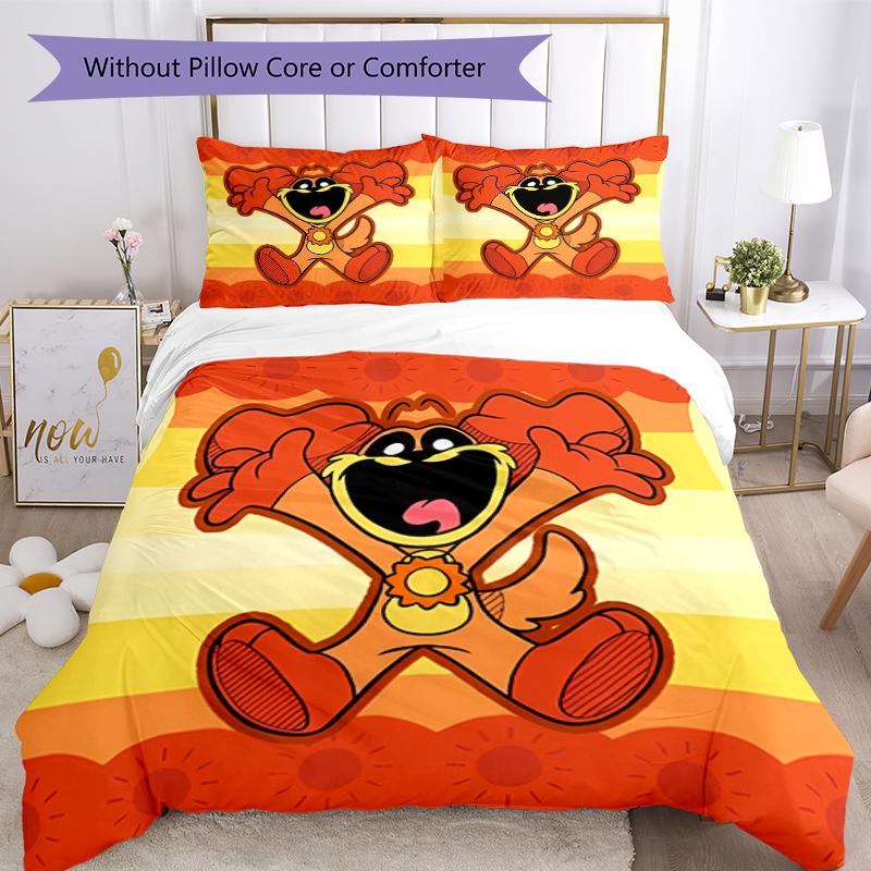 3pcs Smiling Critters2 pattern bedding set duvet cover set includes duvet cover &pillowcases, perfect all season bedroom decoration & gift