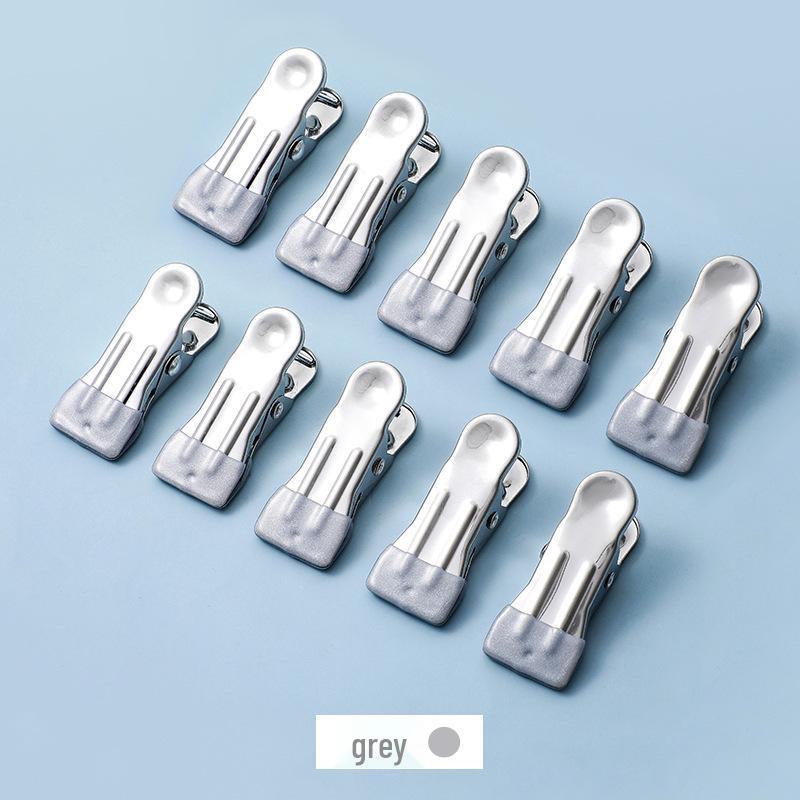 Plastic-Coated Stainless Steel Clips: Non-Slip, Multi-Use for Clothes, Quilts, Food Bags, Mosquito Nets, Windproof.