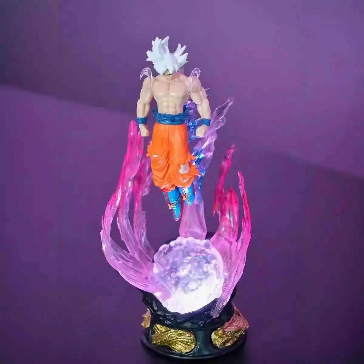 

Novo Dragon Ball Son Goku 25cm Anime Figure Ultra Instinct Super Saiyan PVC Statue Ornament Collection Gift