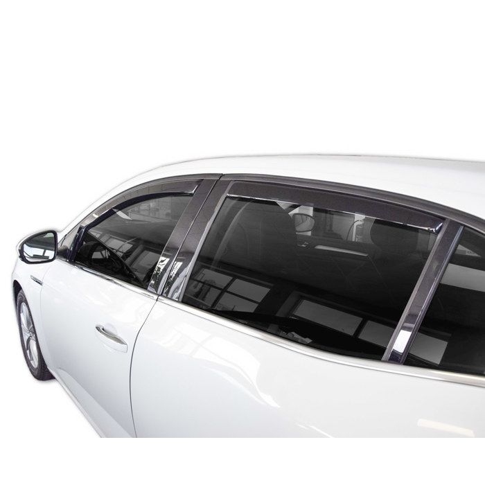 Déflecteurs d'air - Renault Mégane 4 (2016-2024) Liftback - Teintés noirs - Aérodynamiques - Montage facile