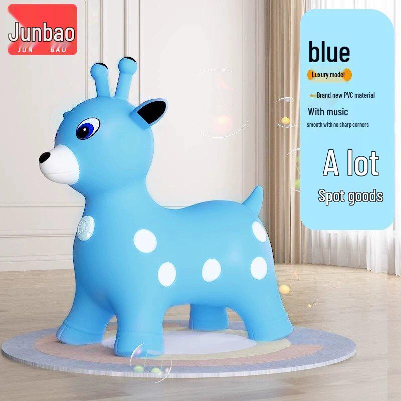 Musical Inflatable Bouncing Deer Horse Toy for Kids