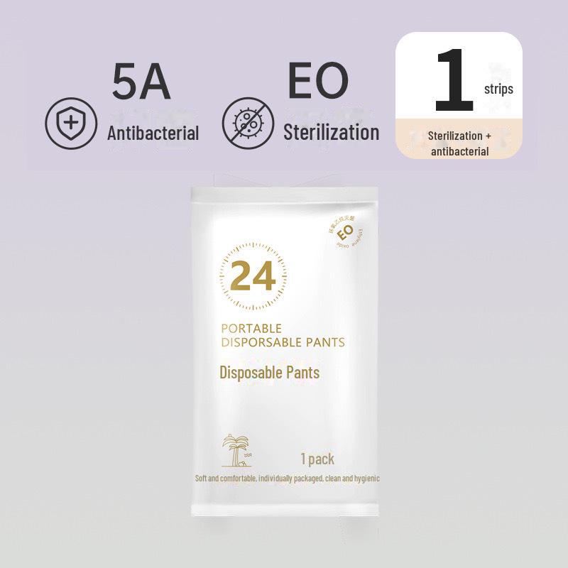 Women's Sterile Disposable Cotton Underwear - Individually Wrapped for Maternity, Travel, Salon Use