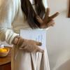 Plush  Soft and Waxy Finger Gloves for Women in Winter Versatile Long Style  Thickened and Warm  Student Cycling Fingerless Touch Screen