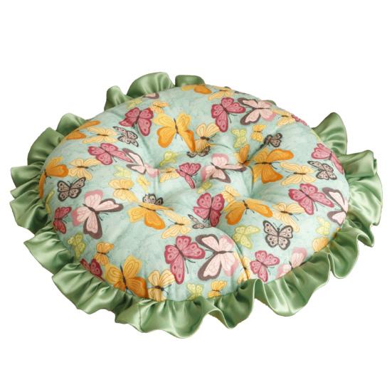 

Ruffled Butterfly Flower Seat Cushion Pain Relief Breathable Non-Slip Washable Fours Seasons Home Office Chair Square Sitting Mat Pad