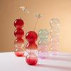 Bubble Glass Flower Vase Flower Bottle Vase Decoration Home Vases for Flower Aesthetic Room Decor Decorative Colored Vases