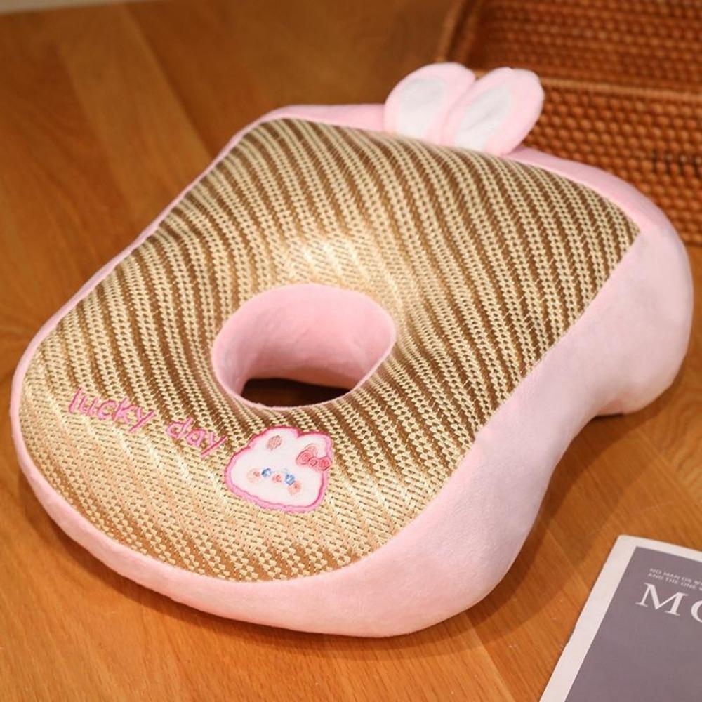 Double-sided Office Plush Pillow Hollow Breathable Cute Animal Neck Pillow  Room Decoration