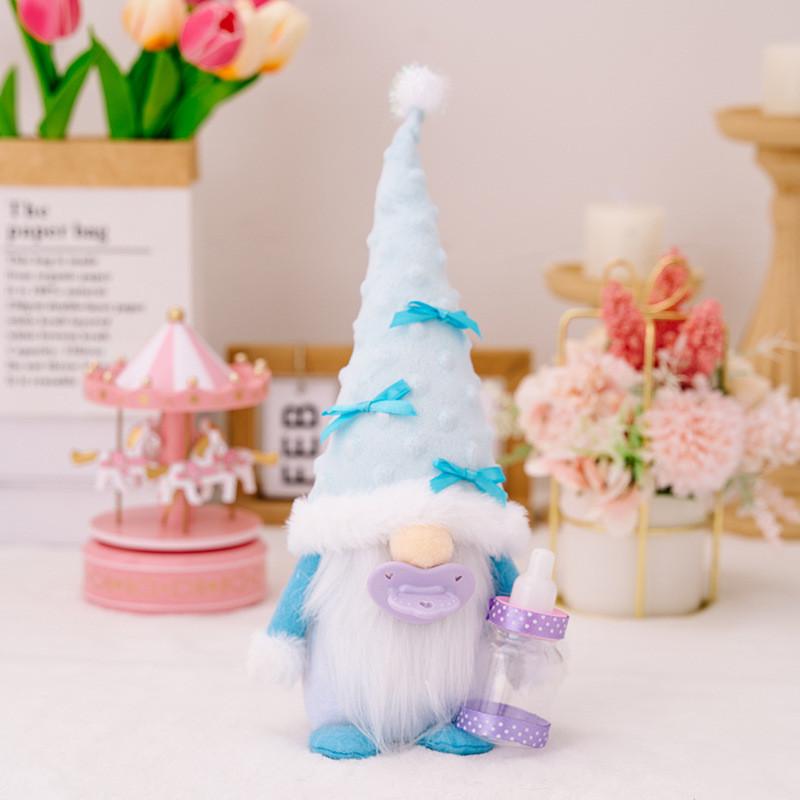 

And Blue Trendy Pink Bottle Plush Dolls With Pointed Hats For Decor Playful Blue Doll