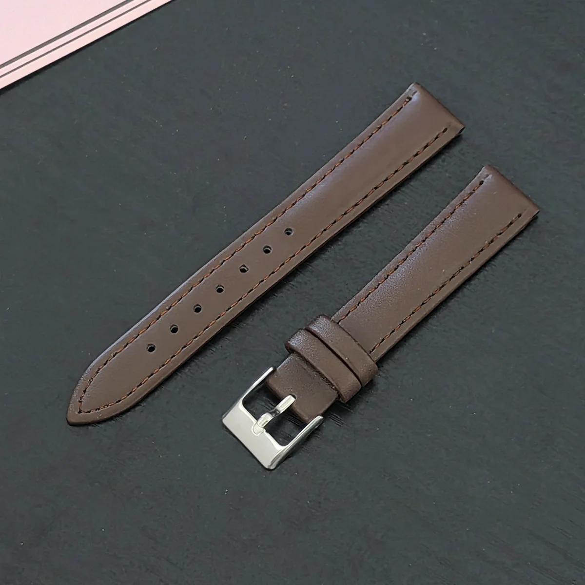 

Мягкий ремешок для часов из телячьей кожи 12 мм 14 мм 16 мм 18 мм 20 мм 22 мм Мужской и женский общий сменный элемент Ремешок для часов Инструменты для доставки 22mm кофейный