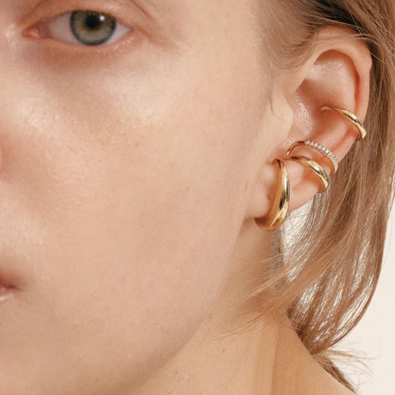 LUNNE Silver 925 Arc Ear Cuff #LSE98