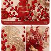 Engagement & Wedding Ornaments: Room Decor Bouquet & Double Happiness Bucket Set for Newlyweds - Ideal for Master Bedroom & Living Room.