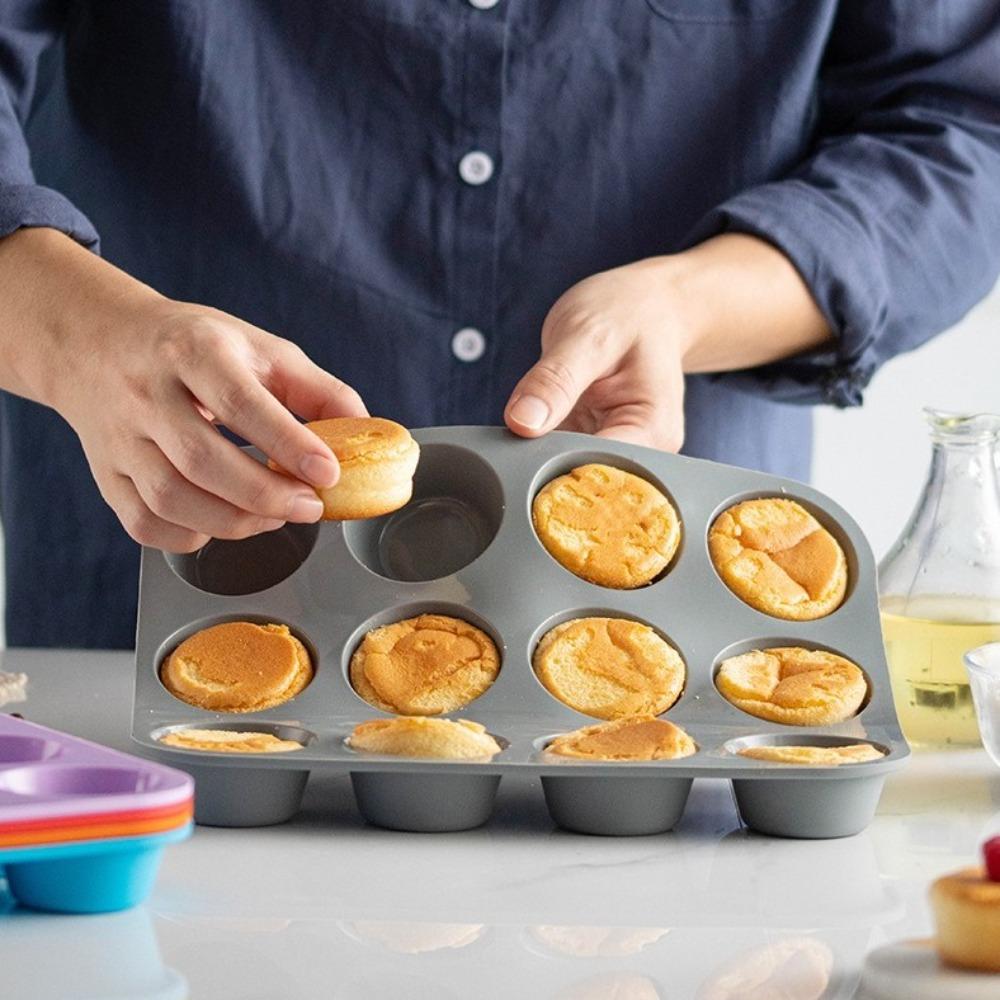 Non Stick Baking Mold 12 Holes Baking Tools Round Cupcakes Mold  Kitchen Tools