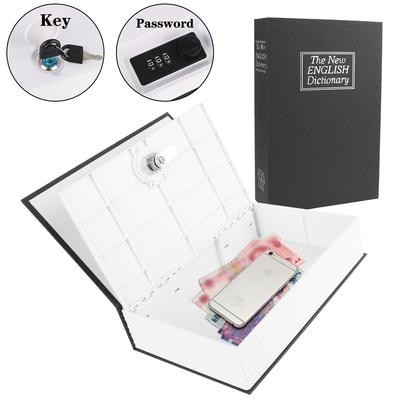Dictionary Book Cash Bill Money Coin Storage Key Box Locker Money Hidden Key Safe Box Jewellery Lock Box with Combination Lock Creative