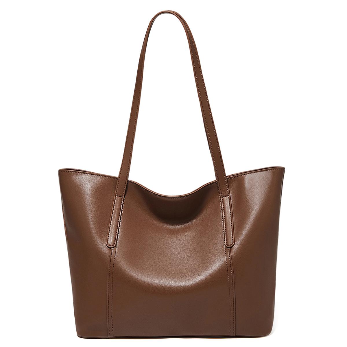 

FOXER Lady s Shoulder Bag Split Leather Soft Fabric 2026 New Casual Large Capacity Women Tote Bag Commute Travel Bag All-match