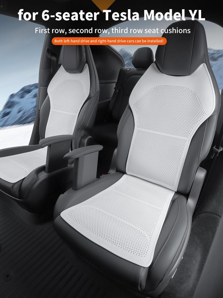For 6-Seater Tesla Model YL Car Seat Cushion, Model Y L Front and Rear Seat Cushion, Seat Back Cushion, Seat Protection Cushion