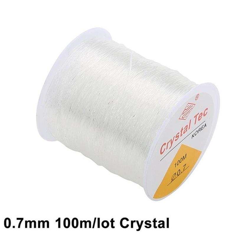 100M/Roll Plastic Crystal DIY Beading Stretch Cords Elastic Line Jewelry Making Supply Wire String Jeweleri Thread String Thread