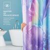 Mermaid Shower Curtain, Mermaid Tail Bubbles Shower Curtains Waterproof Showercurtain Set With Hooks Polyester Fabric Machine Wa