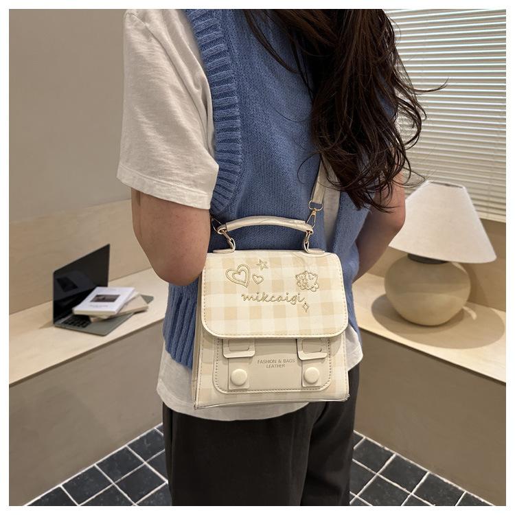 1Pc High Value Temperament Simple Backpack  Spring New Fashion Student Commuting Crossbody Portable Small Square Bag