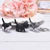 Self Healing Warm Series Japanese Cat Keyring Round Rolling Simple Cat Handmade Mountaineering Ring Keychain