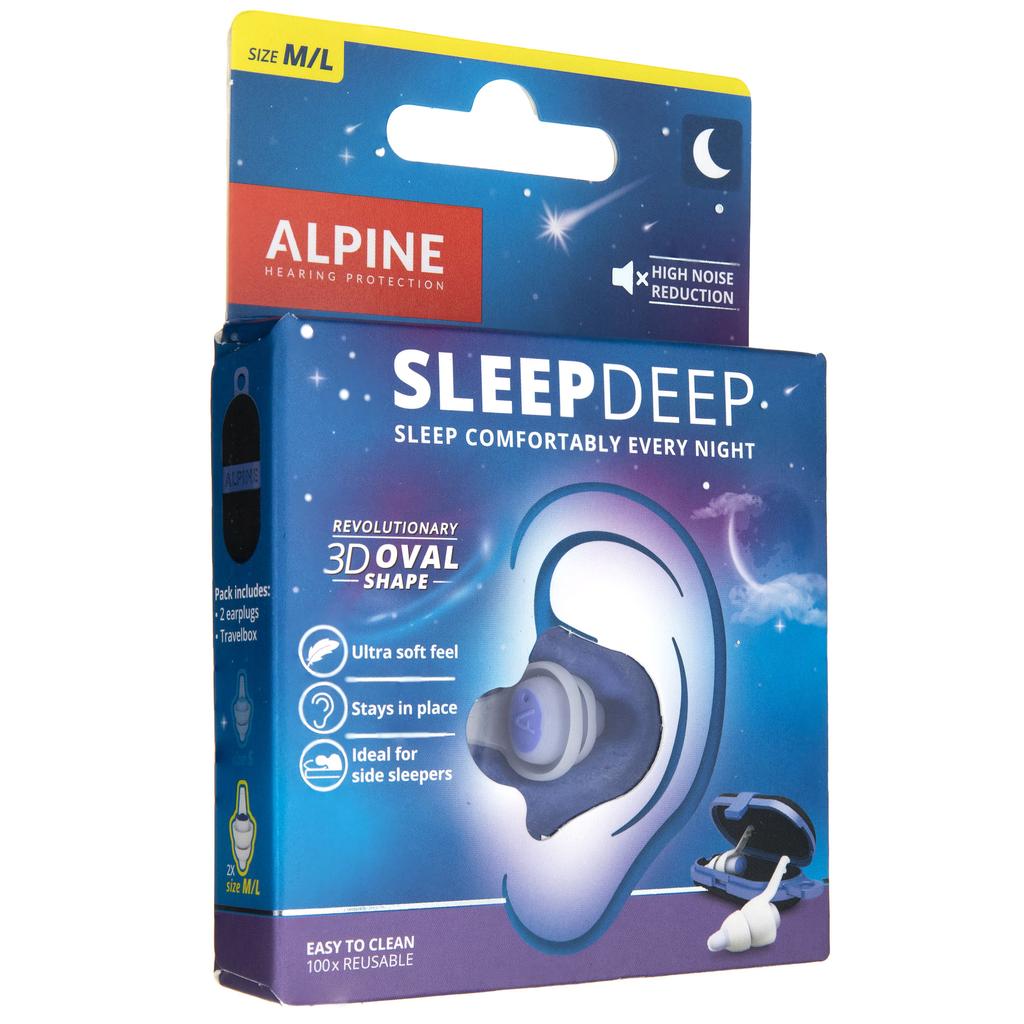 Alpine SleepDeep Reusable Noise-Cancelling Earplugs for Sleeping