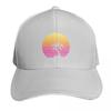 Retrowave Sunset Palm With Distress Effect Baseball Cap Hat Unisex Luxury Fashion Beach Luxury Brand Women Unisexs