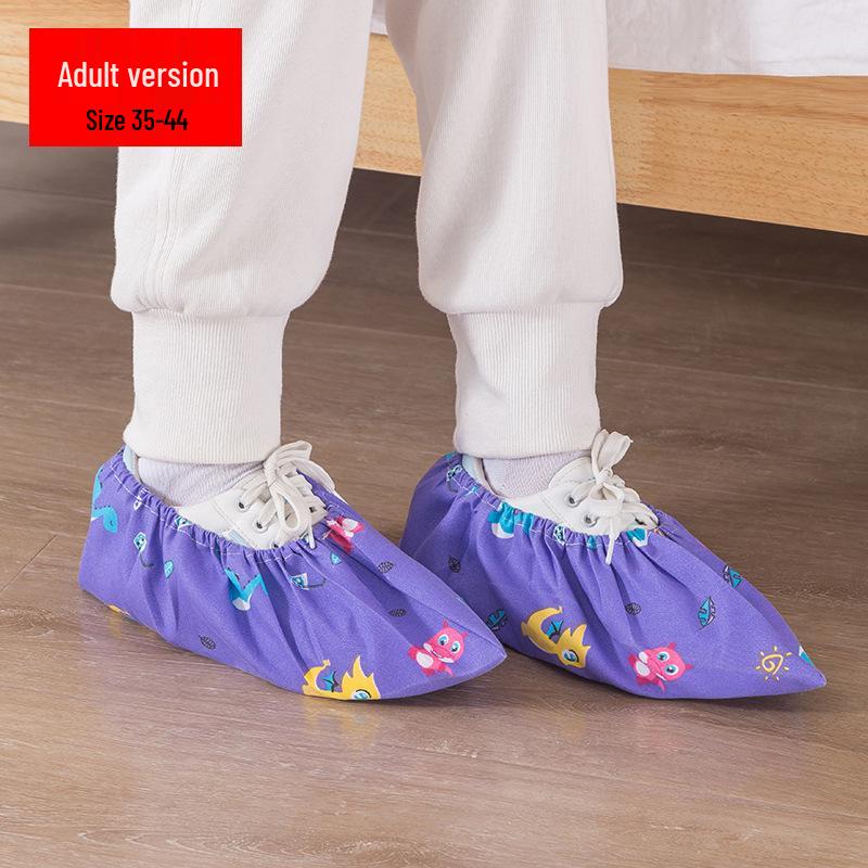 Reusable, Breathable Cotton Shoe Covers - Washable, Thickened, Wear & Stain Resistant, Dust-Proof; Ideal for Students, Computer Rooms, Unisex
