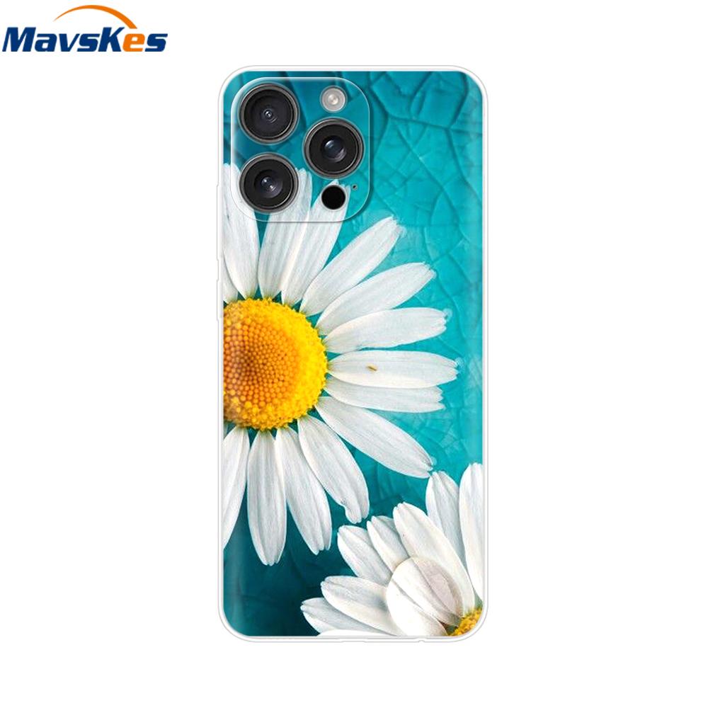 For iPhone 16 Pro Max Case Shockproof Silicone Bumper For Apple iPhone 16 Pro Max Plus Cover Soft TPU Phone Protector Shell Para