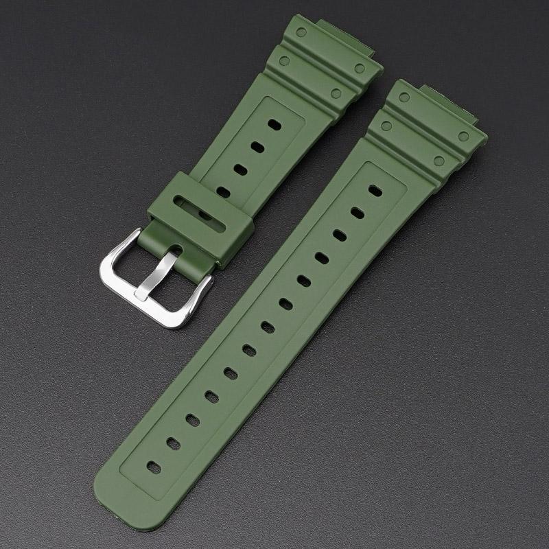 Rubber Strap for Casio G SHOCK GA 2100 DW-5600 Sport Bracelet Watch Band Stainless Steel Buckle TPU 16mm Replacement Wristband