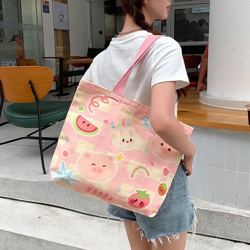 

Women s Rainbow Rabbit Canvas Handbag Shoulder Bag Set