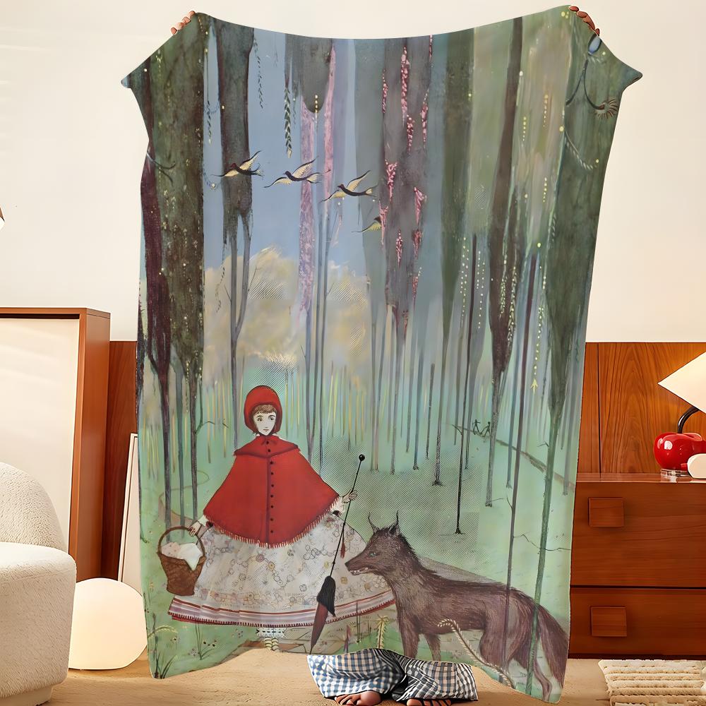 Artist H-Harry C-Clarke Throw Flannel Throw Blanket, Lightweight Cozy, Durable Washable cute Cool