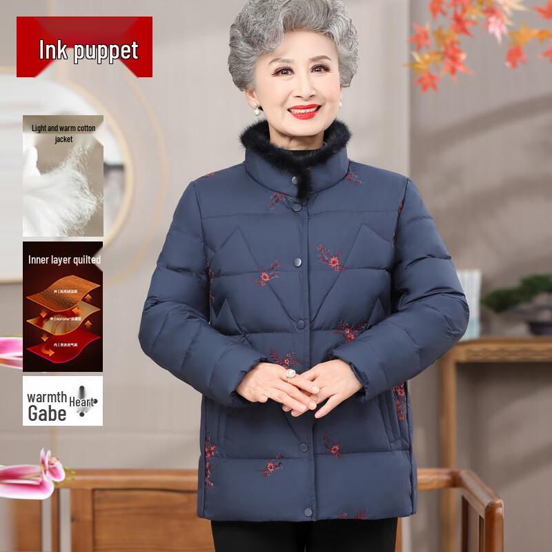 

Women s Plush Winter Padded Jacket for Middle-Aged & Elderly 4XL (125-140 lbs)