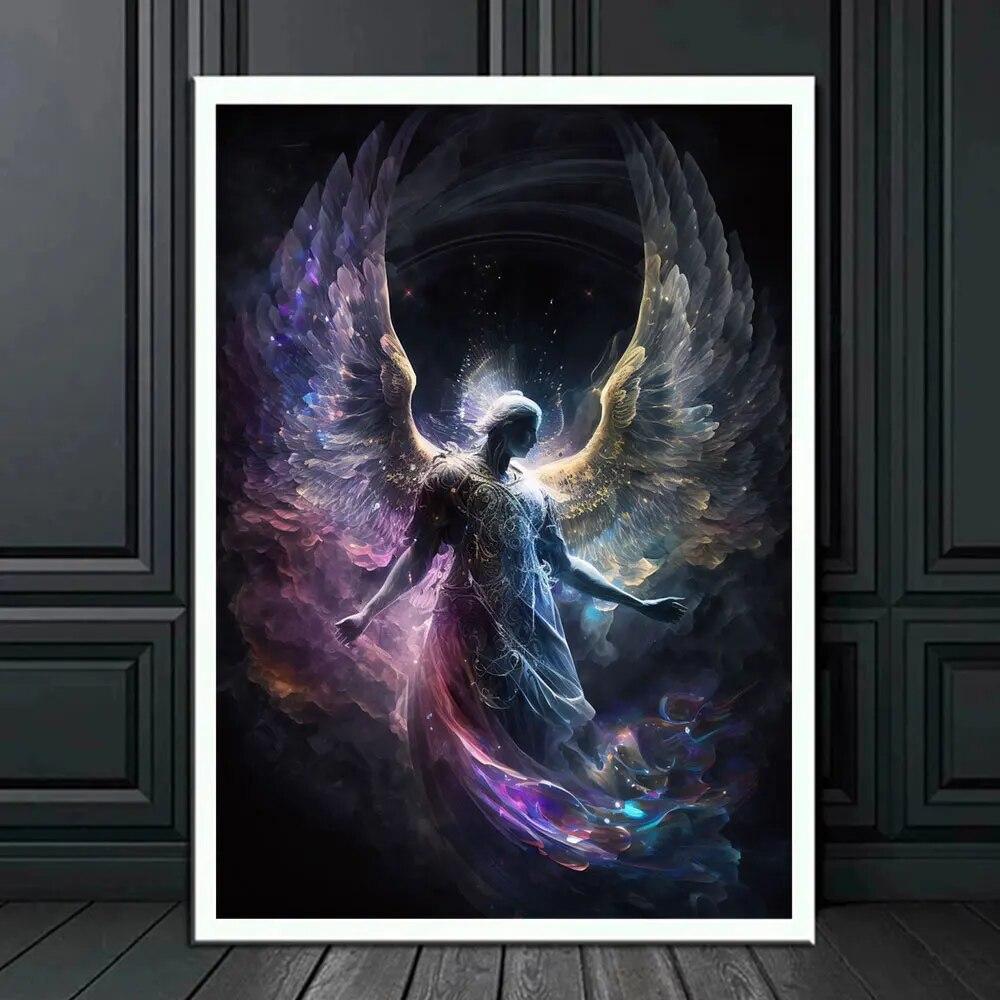 

Винтажный ангел, потусторонняя охотница, постер с принтом, Арчер Гавриил, архангел, холст, живопись, настенные художественные фотографии, домашний декор, без рамки 21*30cm