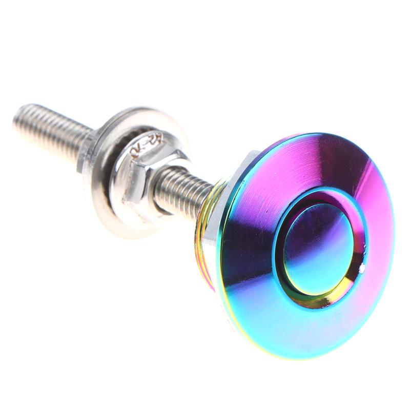 1Pcs 30/32Mm Car Push Button Bonnet Hood Pin Quick Release Latch Lock Clip Kit Aluminum Engine Exterior Parts Universal
