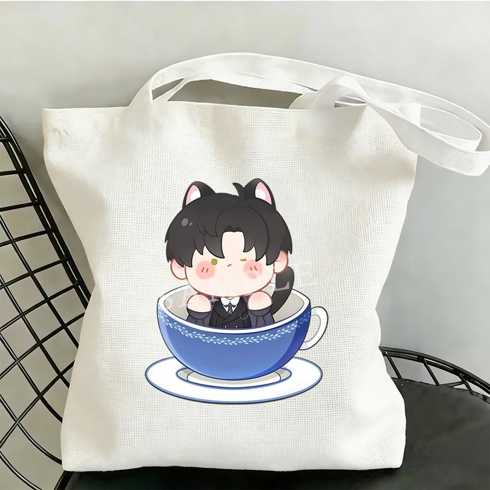35x40CM Love and Deepspace Rotating Water Cup Dizzy Cat Canvas Bag Rafayel Zayne Xavier Anime Cosplay Single Shoulder StorageBag