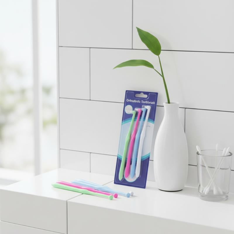 4Pcs Orthodontic Interdental Brush Single-Beam Soft Teeth Cleaning Brush Small Head Oral Care Tool for Adults