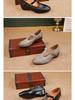 2025 Autumn Women's Genuine Leather Mary Jane T-Strap Shoes - Soft Sole, Retro French Style, Chunky Heel