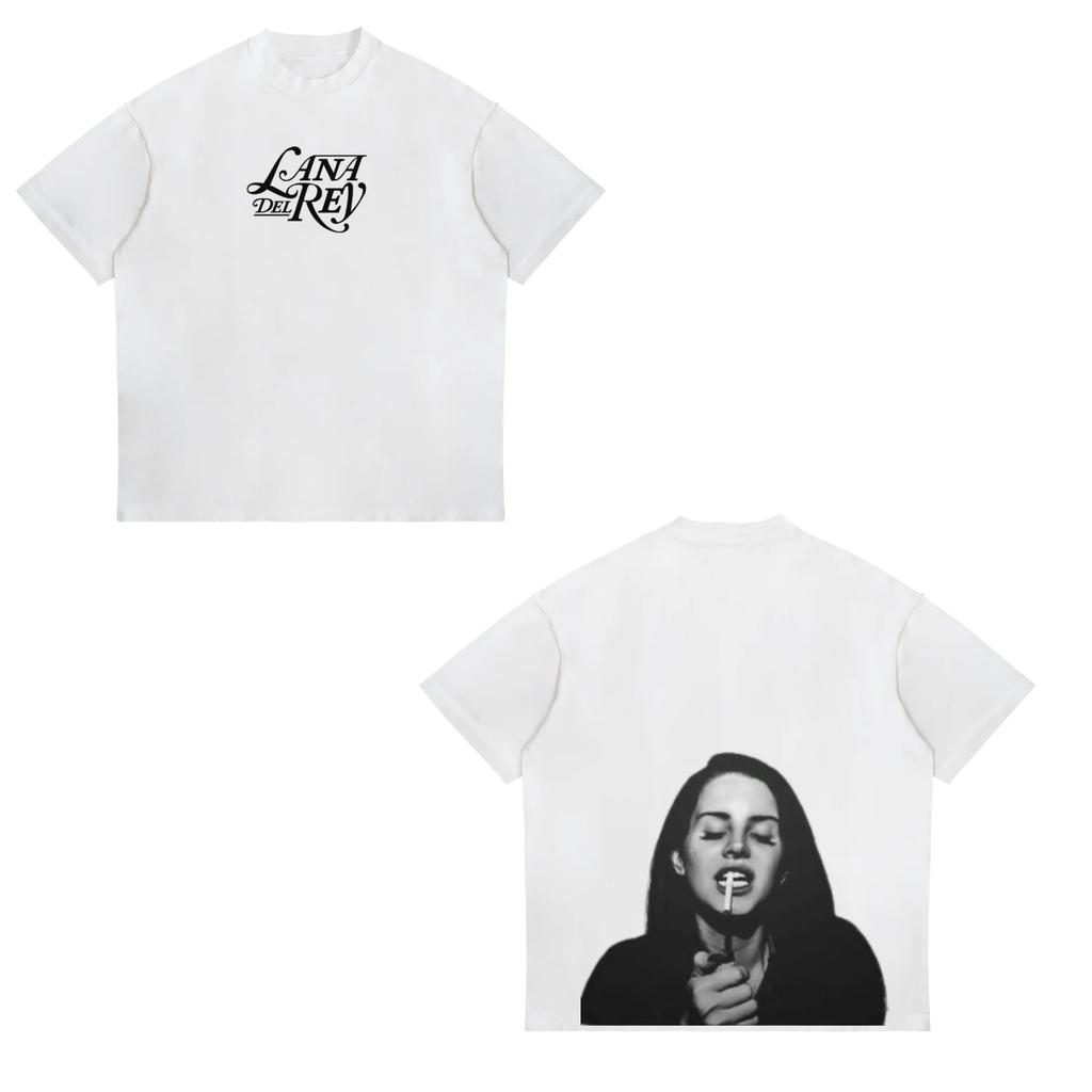 Singer Lana Del Rey Graphic T Shirt Unisex Women Fashion Hip Hop 90s Vintage TShirts Oversized Cotton Casual Tshirt Y2k Streetwear