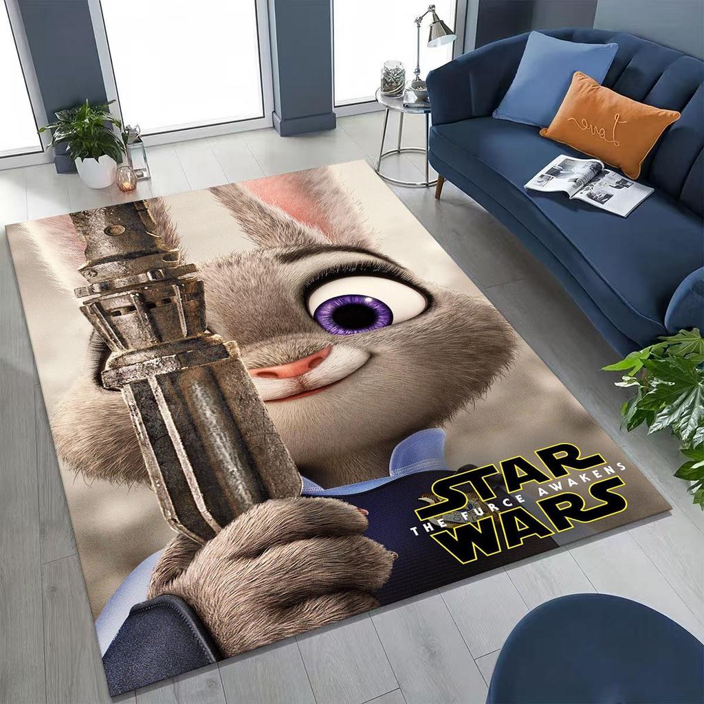 27 Style Zootopia Judy Nick Cartoon Rug for Bedroom Living Room Sofa Home Doormat Decor, Large Kids Non-slip Floor Mat Gift