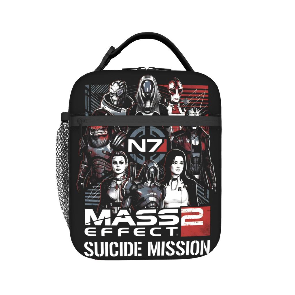 Mass Effect Citadel Spectre Insulated Lunch Bag for Men Women Storage Food Box Leakproof Thermal Cooler Lunch Boxes For Picnic