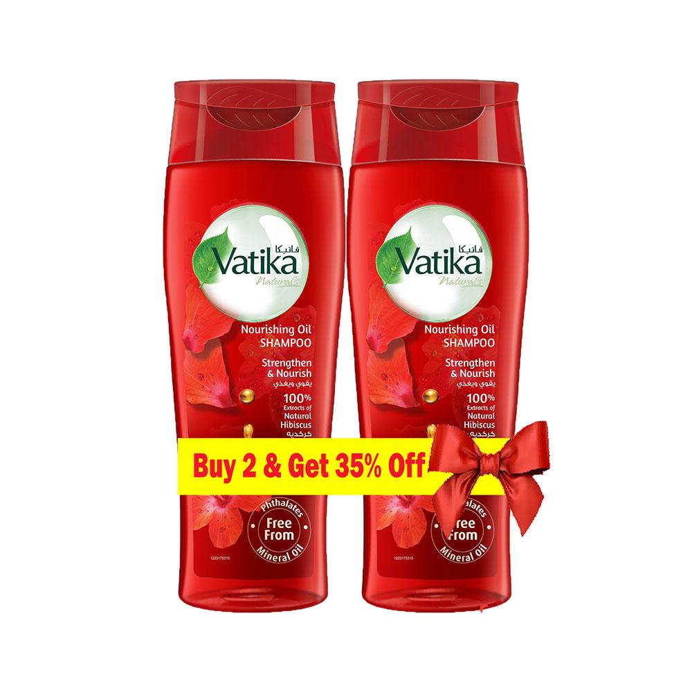 

Зміцнення та живлення | Шампунь Vatika Naturals з олією гібіскуса - подвійна упаковка | Покращує ріст і густоту волосся | Запобігає завиванню 425 мл 2 pcs.