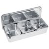 3 Grid Seasoning Box, Stainless Steel Salt Container, Kitchen Seasoning Jar with Spoons and Lid for Kitchen Countertop Storage
