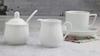 Sugar Bowl And Milk Cream Jug 280 Ml White Porcelain Set