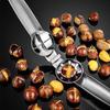 Stainless Steel Chestnut Opener with 2 Finger Armors Nut Cracker Sheller Walnut Pliers Chestnut Cracker Tool Kitchen Tools