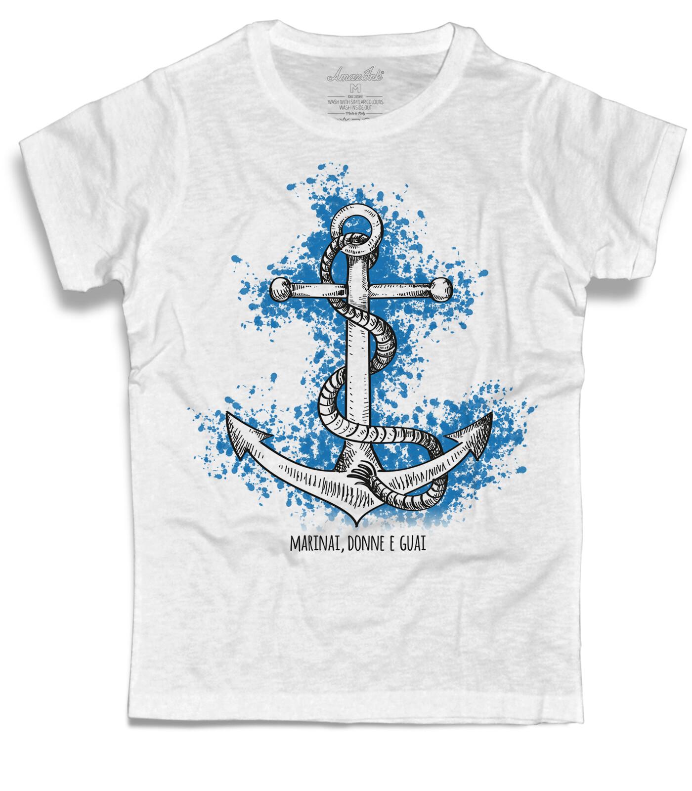 Camiseta Hombre ANCORA MARINAI MUJERES Y GUAI Tatuaje Tatuajes Anchor Unisex T-Shirt XL